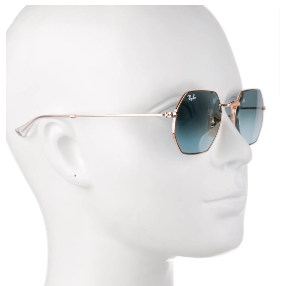 Ray-Ban octagonal classic square sunglasses, gold frames